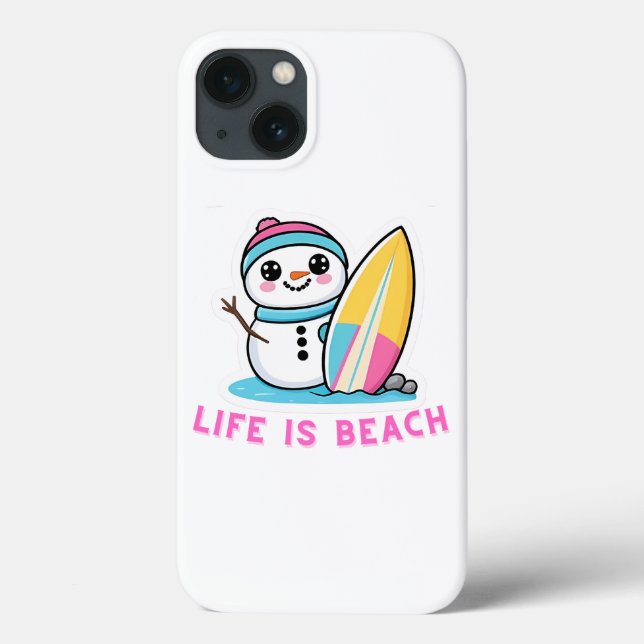 Beachy Snowman Vibes Case-Mate iPhone Case (Back)