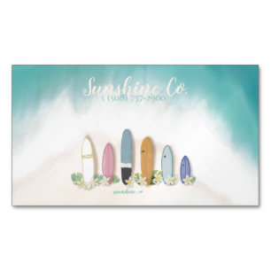 Beachy sunshine and sand 	Magnetic business card