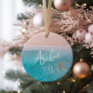 Beachy Travel Photo Ornament
