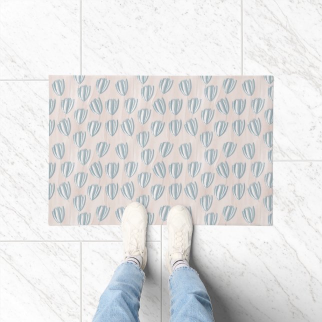 Beachy Tulips Floral Doormat (Indoor)