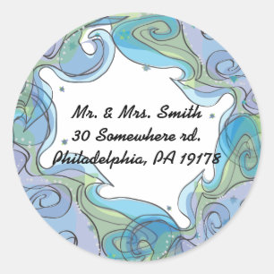 Beachy Wave Bat Mitzvah Invitation Reply sticker