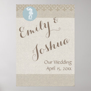 Beachy Wedding Custom Template - poster