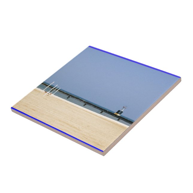 Beacon Light of Lake Michigan Shores Tile (Side)