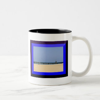 Beacon Light of Lake Michigan Shores Two-Tone Coffee Mug
