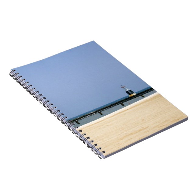 Beacon Light on Lake Michigan Shores Notebook (Right Side)