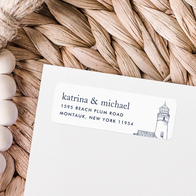 Beacon | Nautical Lighthouse Return Address Label (Creator Uploaded)