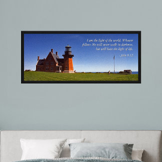 Beacon of Southeast Block Island ( With Words)) Poster