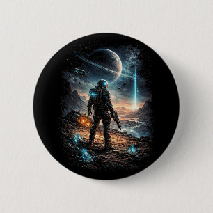 Beacon on the Distant World 6 Cm Round Badge