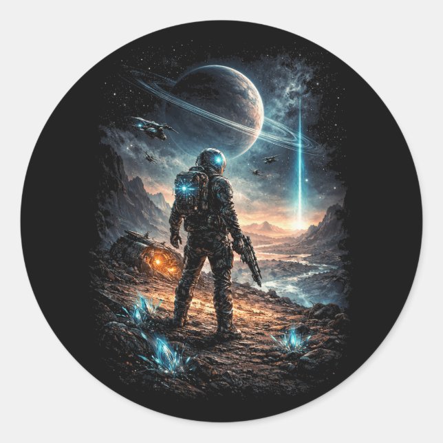 Beacon on the Distant World Classic Round Sticker (Front)