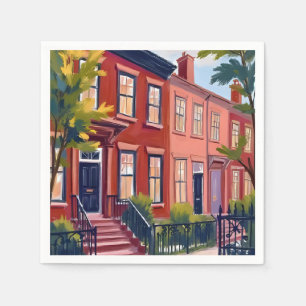 Beacon Street Boston Massachusetts Napkin