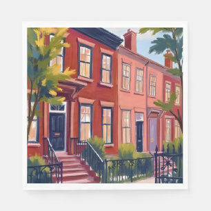 Beacon Street Boston Massachusetts Napkin
