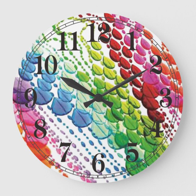 Bead Curtain Large Clock (Front)
