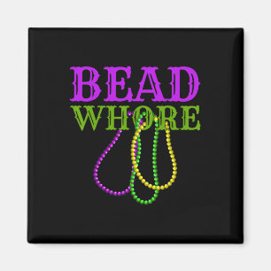 Bead Funny Adult Humour Mardi Gras Carnival Costum Magnet