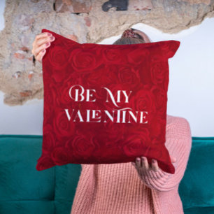 Bead of red roses Pattern Be My Valentine Cushion