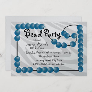 Bead Party Invitation