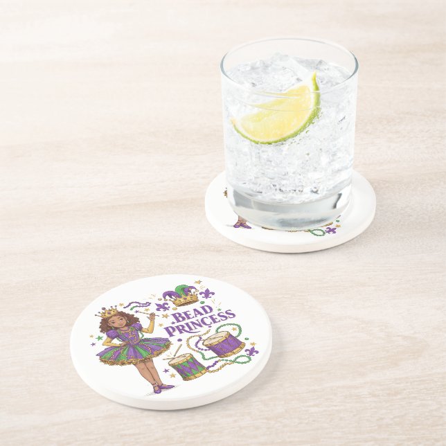 Bead Princess - Mardi Gras Coaster (Side)