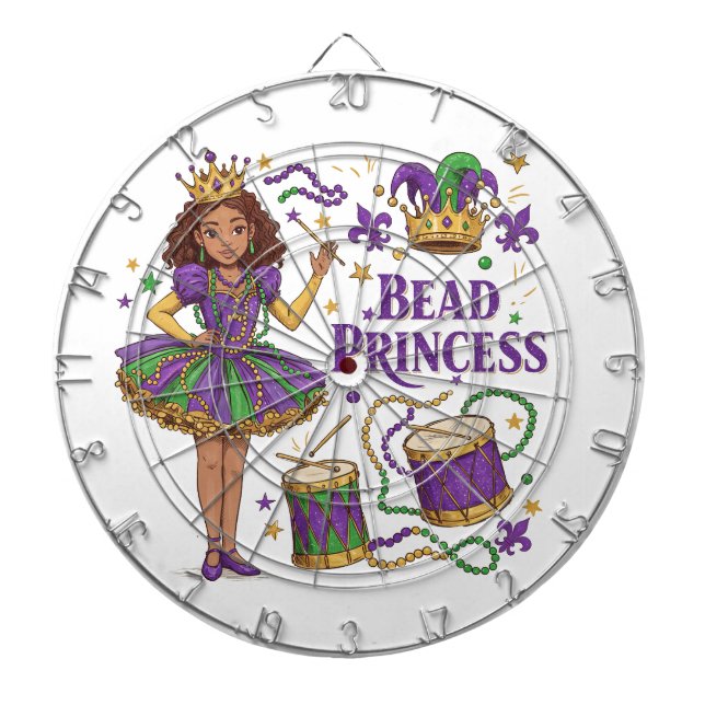 Bead Princess - Mardi Gras Dartboard (Front)