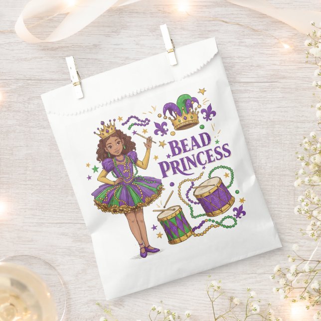 Bead Princess - Mardi Gras Favour Bag (Clipped)