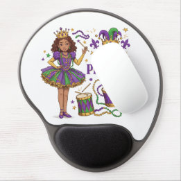 Bead Princess - Mardi Gras Gel Mouse Pad