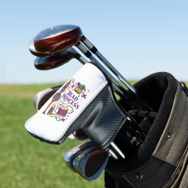 Bead Princess - Mardi Gras Golf Head Cover (In Situ)