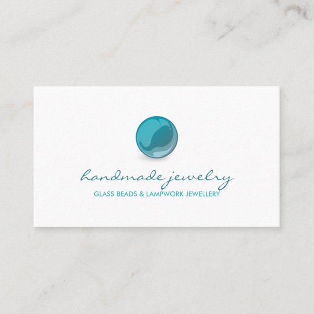 Bead Shop Lampwork handmade jewellery Business Card (Front)