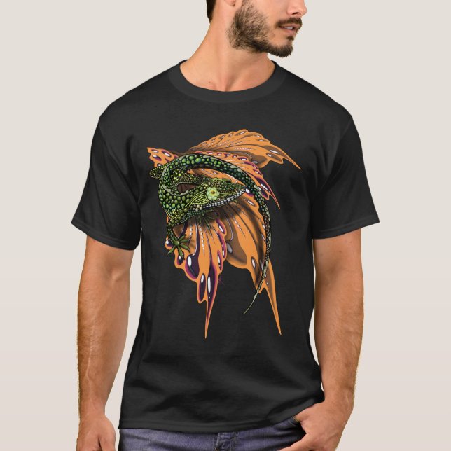 Beaded Anole Lizard  T-Shirt (Front)