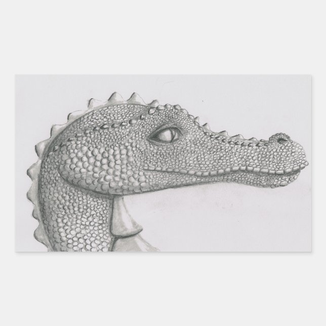 Beaded Dragon Rectangular Sticker (Front)