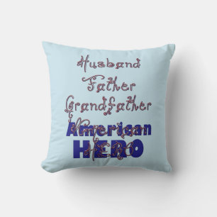 Beaded Husband Father Hero-Square Pillow