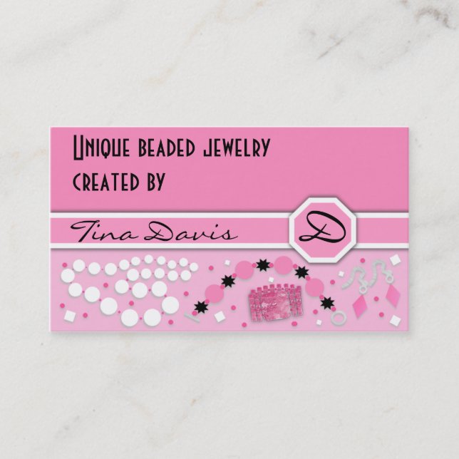 Beaded Jewellery Business Card (Front)