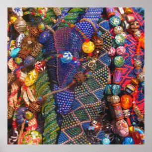 Beaded Jewellery Still Life Poster
