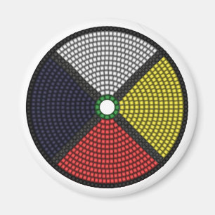 Beaded Medicine Wheel Magnet