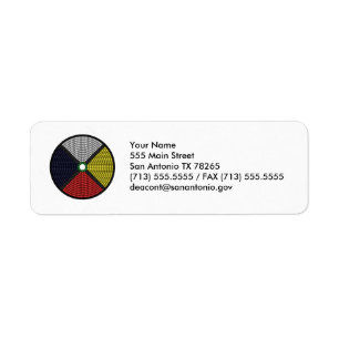 Beaded Medicine Wheel Return Address Label