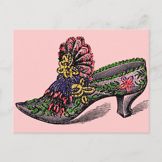 Beaded Slipper Postcard (Front)