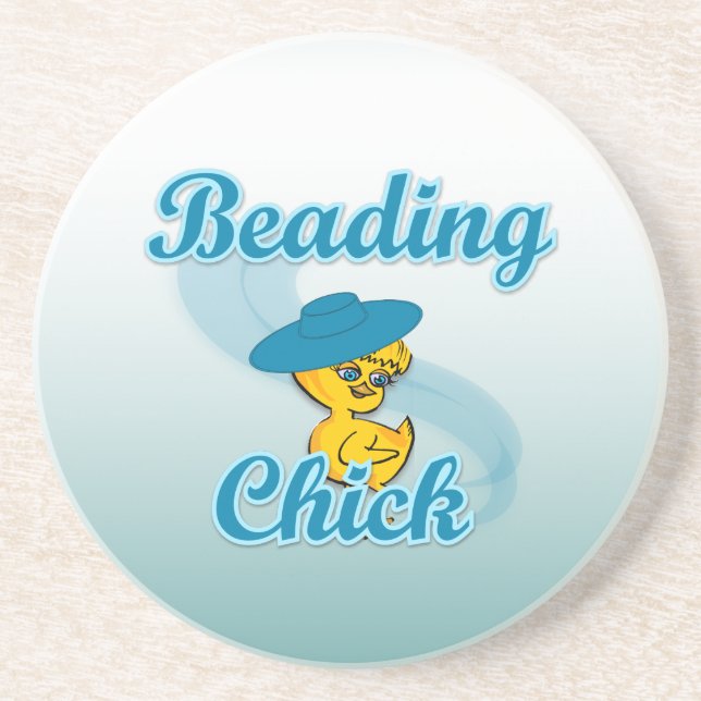Beading Chick #3 Coaster (Front)
