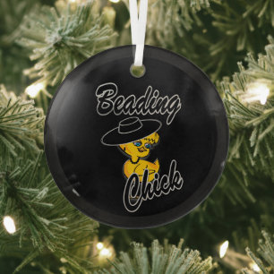 Beading Chick #4 Glass Tree Decoration
