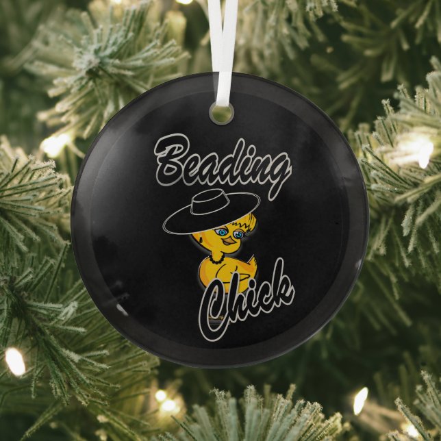 Beading Chick #4 Glass Tree Decoration (Insitu)
