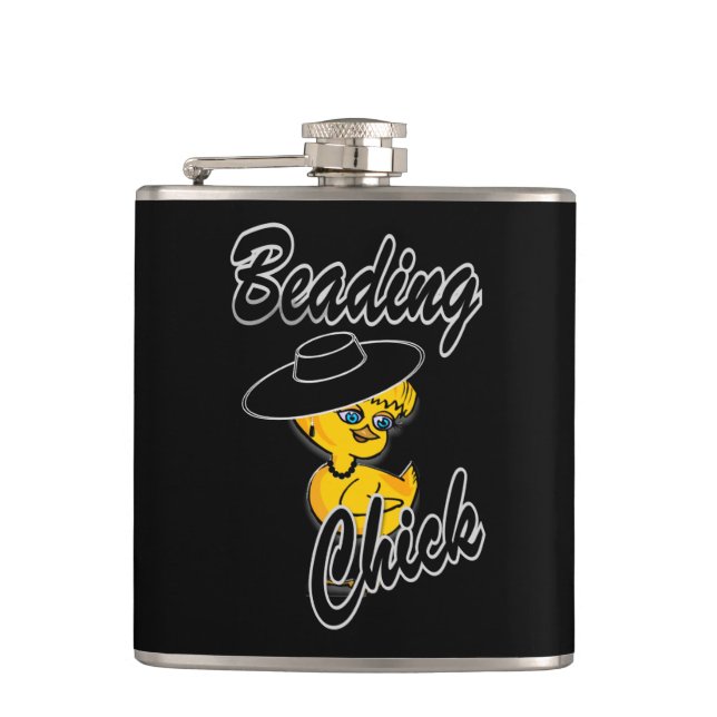 Beading Chick #4 Hip Flask (Front)