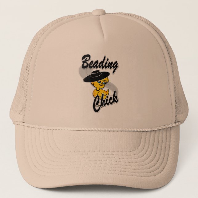 Beading Chick #4 Trucker Hat (Front)