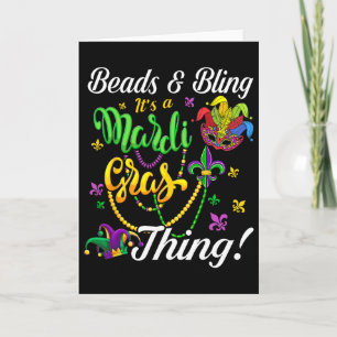 Beads And Bling It's A Mardi Gras Thing Carnival M Card
