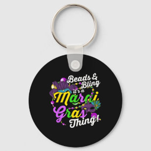 Beads And Bling It's A Mardi Gras Thing Carnival M Key Ring