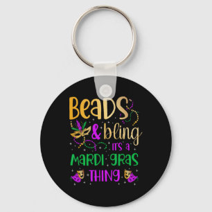 Beads And Bling It's A Mardi Gras Thing Carnival M Key Ring
