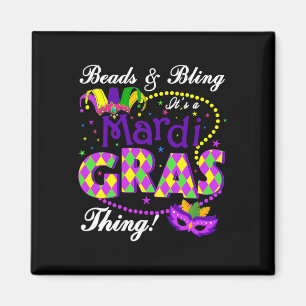 Beads And Bling It's A Mardi Gras Thing Holiday Sa Magnet
