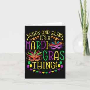 Beads Bling Mardi Gras Thing Carnival Party Men Wo Card