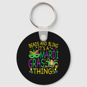 Beads Bling Mardi Gras Thing Carnival Party Men Wo Key Ring