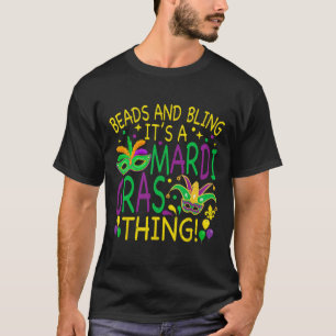 Beads Bling Mardi Gras Thing Carnival Party Men Wo T-Shirt