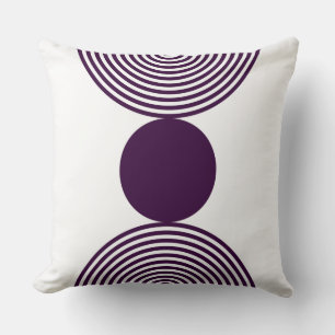 Beads Pattern In Purple And White Throw Pillow