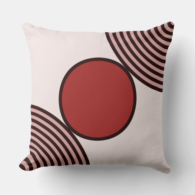 Beads Pattern In Shades Of Red - Throw Pillow (Front)