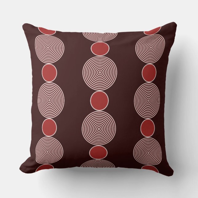 Beads Pattern In Shades Of Red - Throw Pillow (Front)
