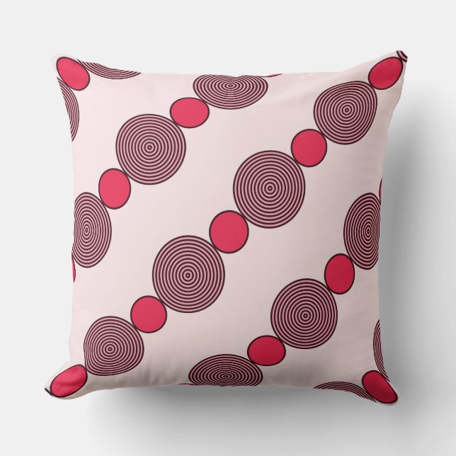 Beads Pattern In ShadesOf Pink - Throw Pillow (Front)