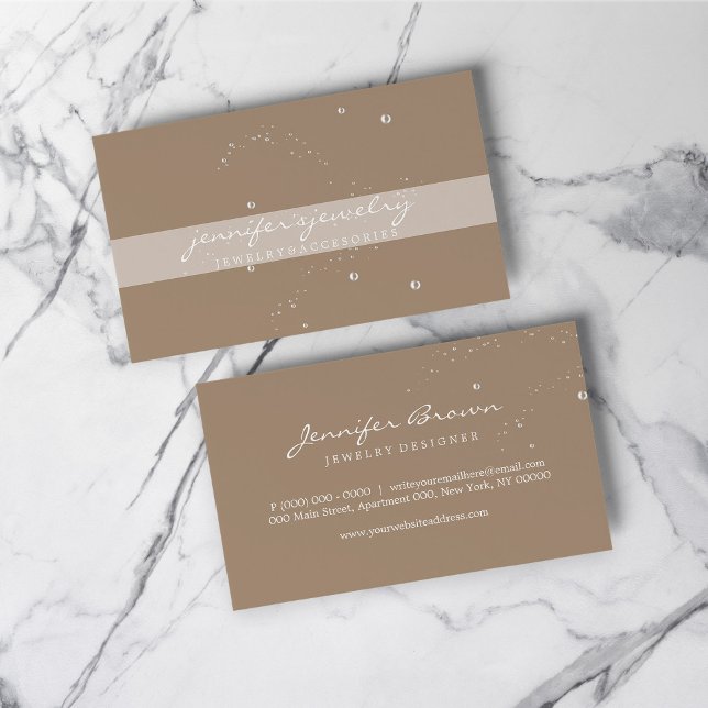 Beads Pearls Jewellery online boutique Business Card (Beads Pearls Jewelry online boutique Business Card)